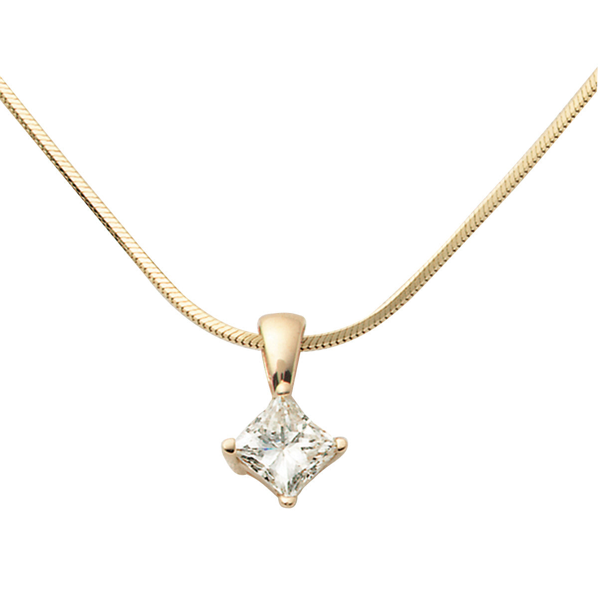 Yellow Gold .25ct Diamond Necklace