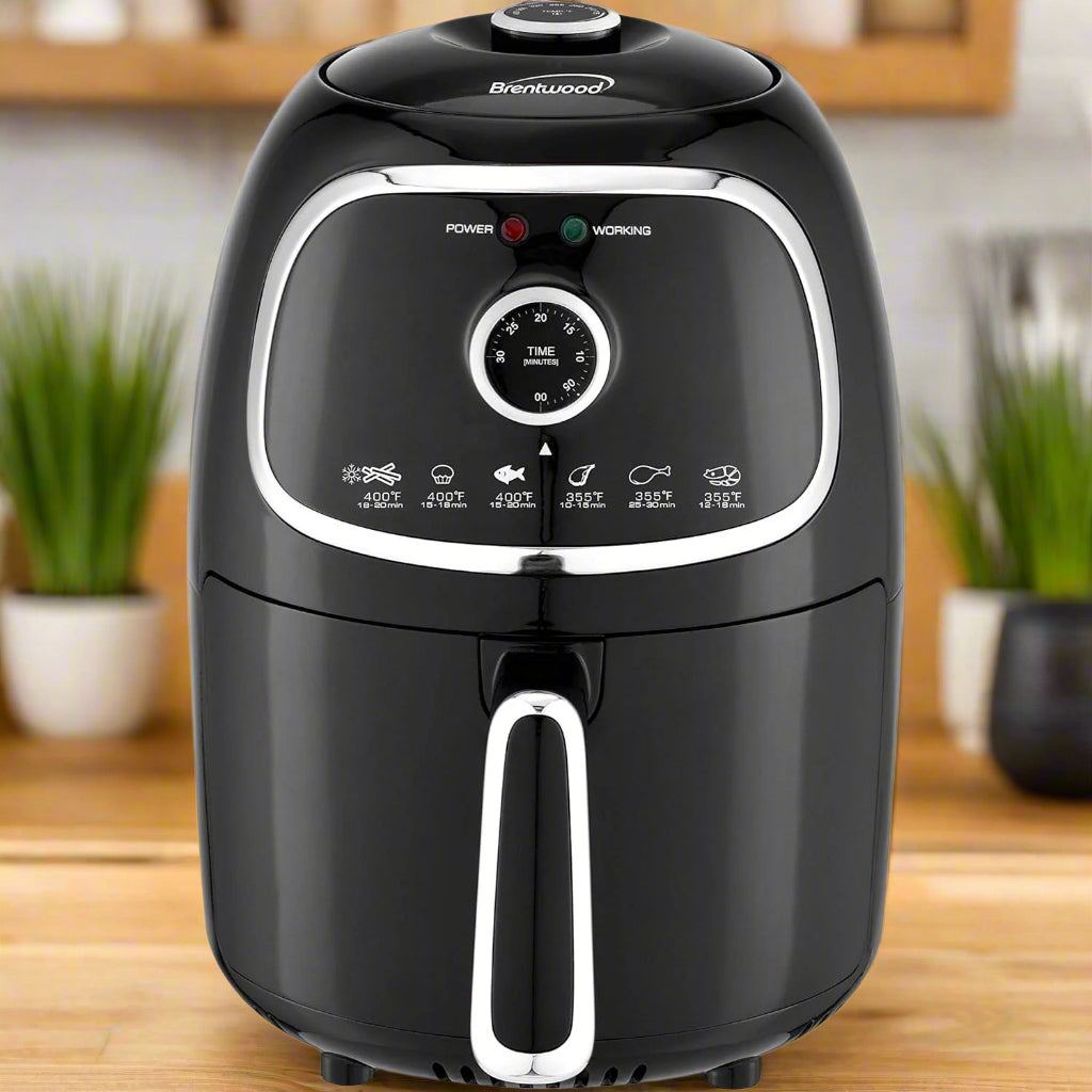 2 Quart Electric Air Fryer with Timer and Temp Control - (Black)